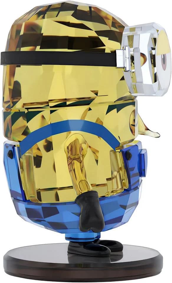 Swarovski Minions Stuart Kristall Dekofigur Gelb Blau - Bild 3