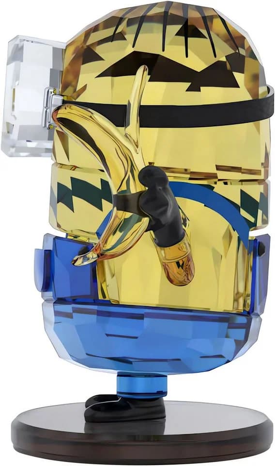 Swarovski Minions Stuart Kristall Dekofigur Gelb Blau - Bild 4