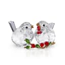 Swarovski Dekofigur Kristallfigur Idyllia Vogelpaar und Beeren, Kristallweiß, Rot, Grün, Grau, Bronzefarben Bild 5