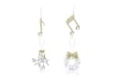 Swarovski Dekohänger Kristallfigur Misteln Ornament Champagner-Gold Bild 1