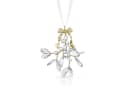 Swarovski Dekohänger Kristallfigur Misteln Ornament Champagner-Gold Bild 2
