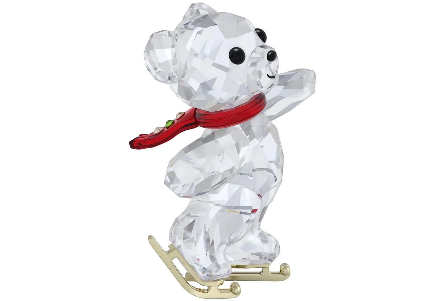 Swarovski Kris Bär Jubiläumsausgabe 130 Jahre Kristallfigur Gold Rot Grün Schwarz