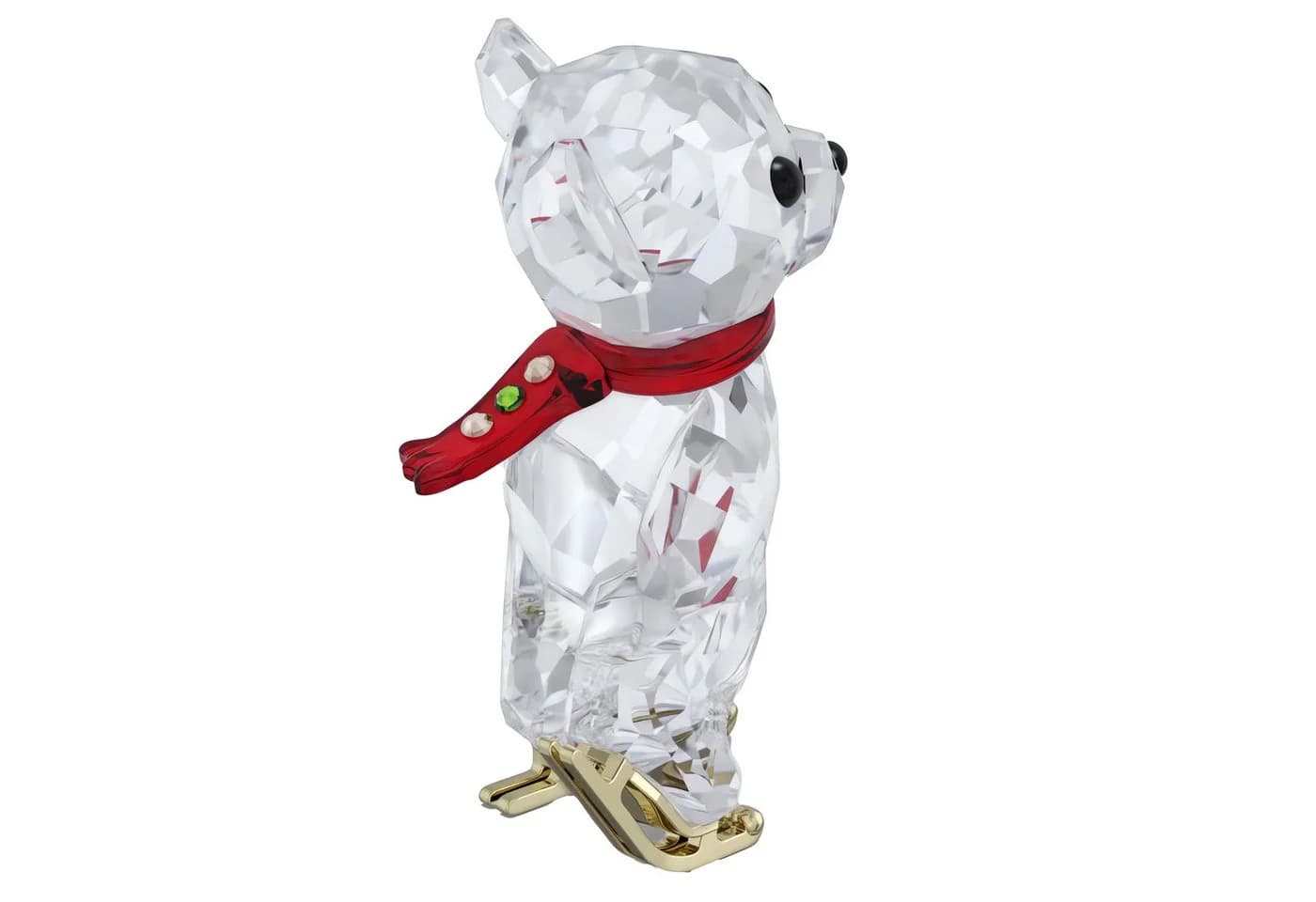Swarovski Kris Bär Jubiläumsausgabe 130 Jahre Kristallfigur Gold Rot Grün Schwarz - Bild 3