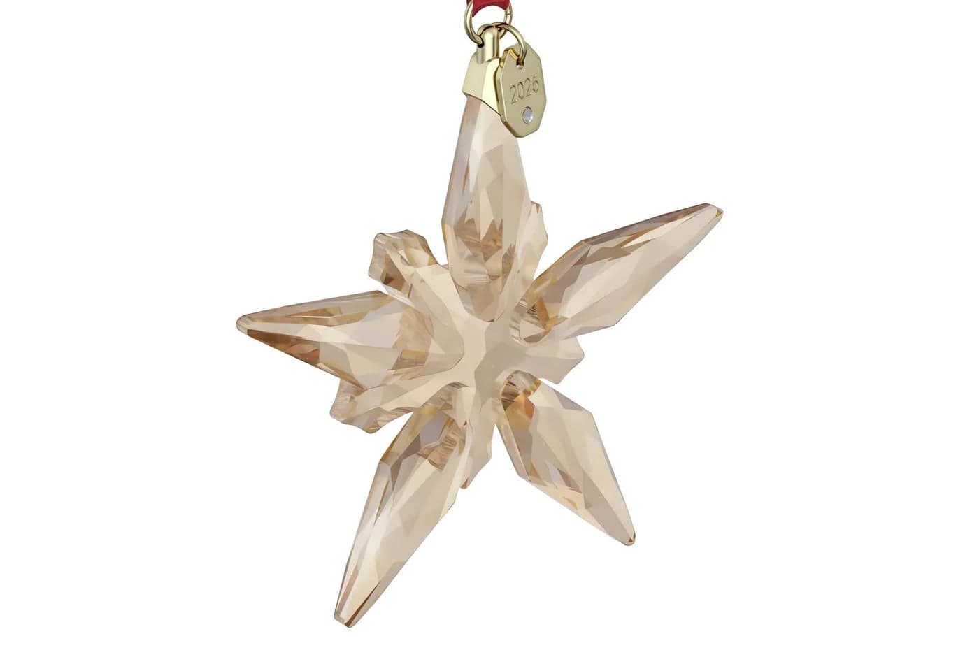Swarovski Kristallfigur Annual Edition Festive Ornament 2025 Dekohänger Goldfarben-Rot