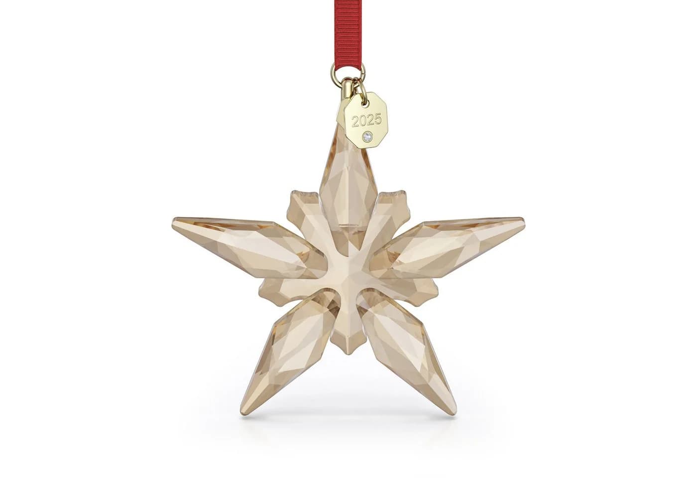 Swarovski Kristallfigur Annual Edition Festive Ornament 2025 Dekohänger Goldfarben-Rot - Bild 2