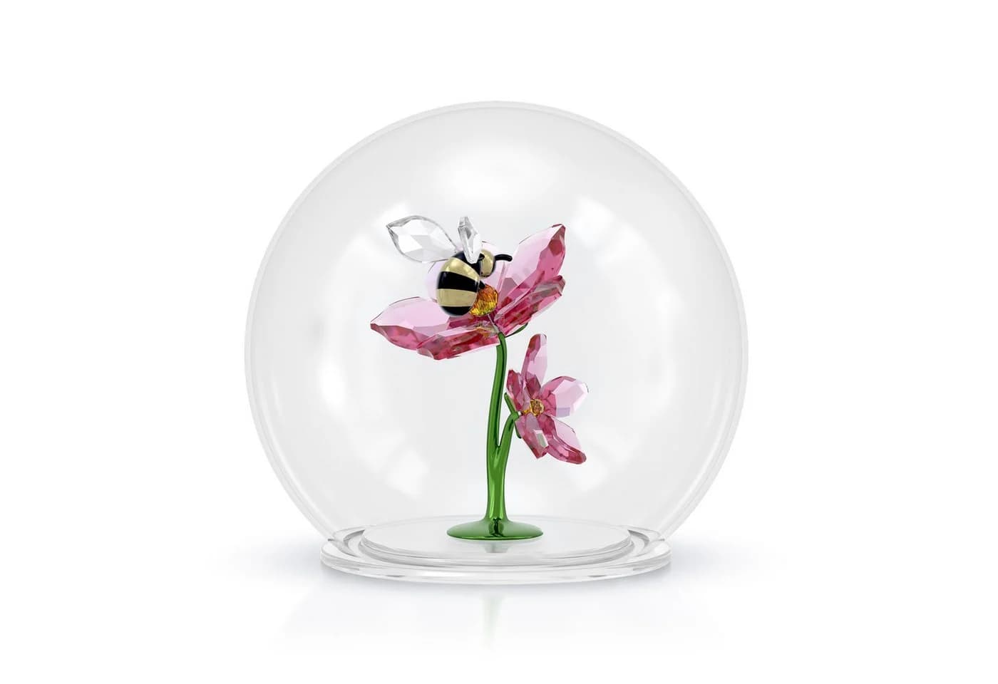 Swarovski IDYLLIA GLASS BALL BEE AND FLOWERS Kristallfigur Rosa/Gold