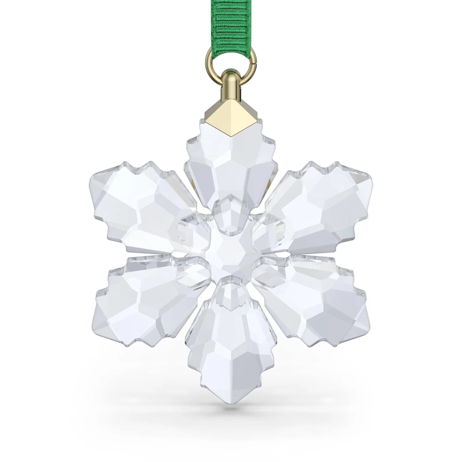 Swarovski Dekohänger Little Snowflake Ornament Kristallweiß Gold Grün
