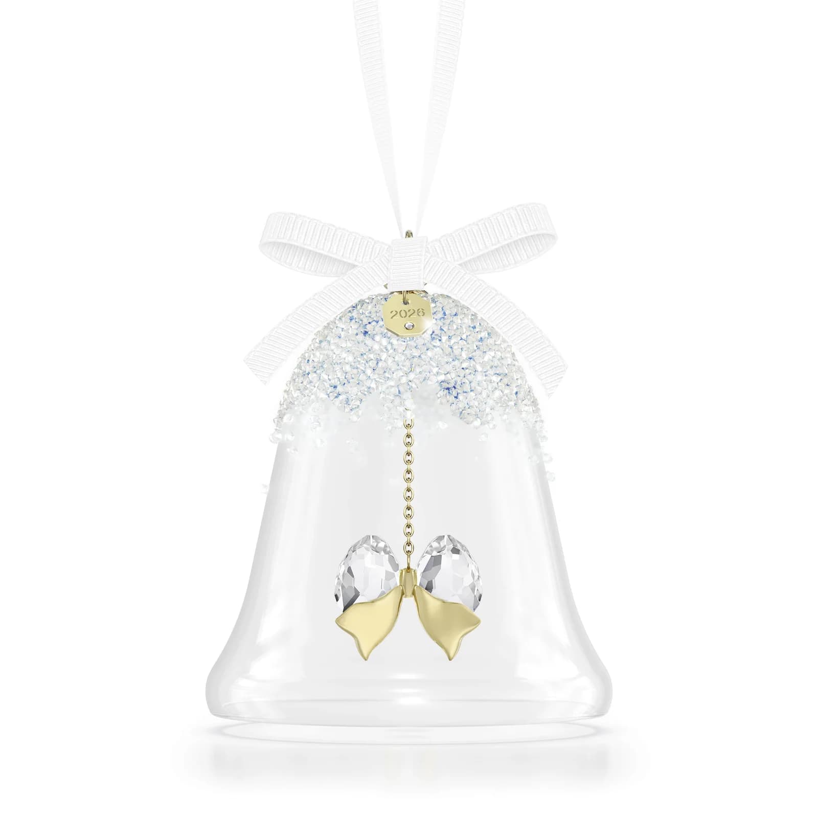 Swarovski Dekohänger Weihnachtsglocke Kristallweiß/Gold