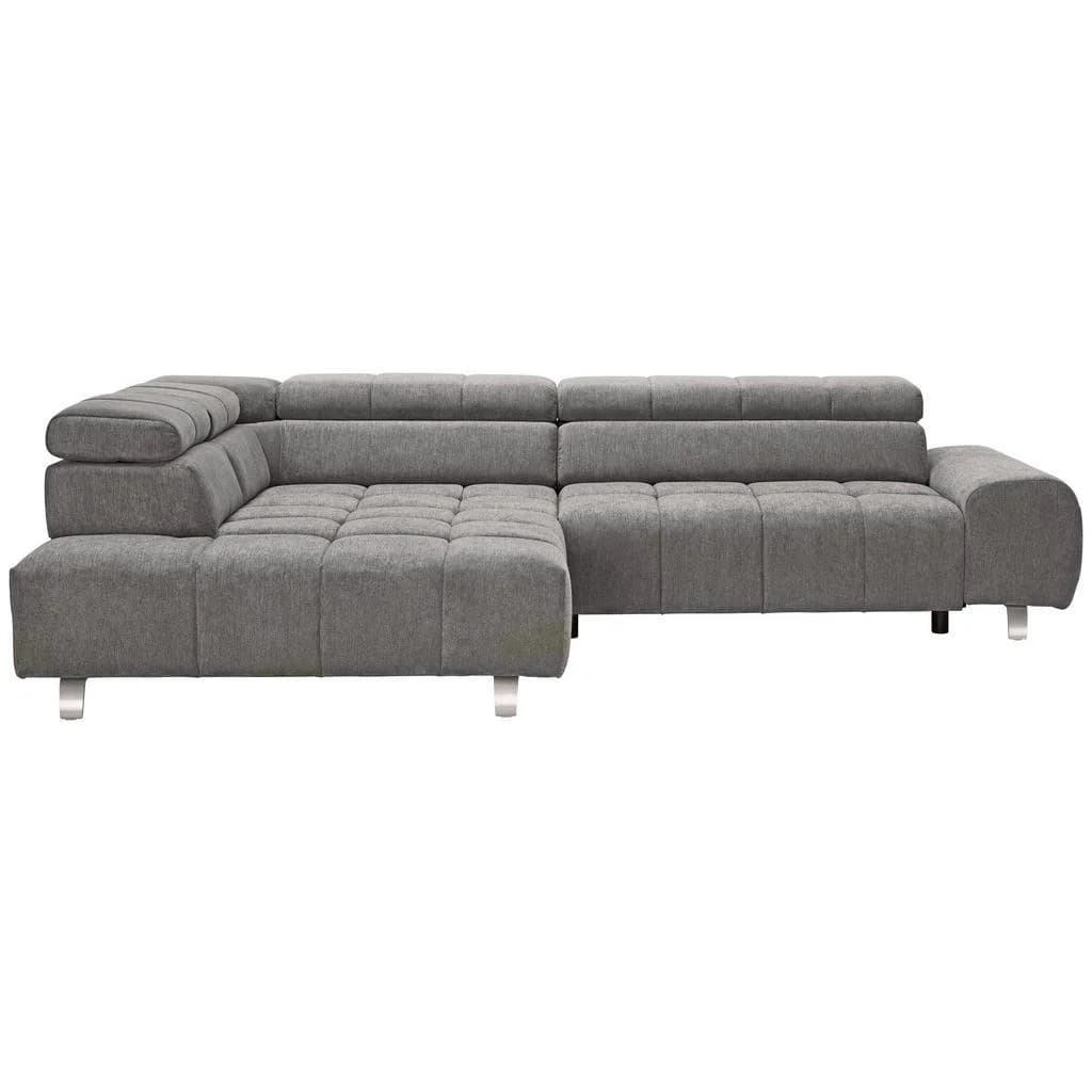 Hom'in Ecksofa Dunkelgrau 4-Sitzer L-Form