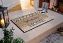 wash+dry by Kleen-Tex Fußmatte Welcome Home Beige Grau Bild 1