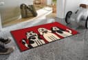 wash+dry by Kleen-Tex Fußmatte Three Dogs Rot/Beige Motiv Hunde Bild 1