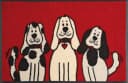 wash+dry by Kleen-Tex Fußmatte Three Dogs Rot/Beige Motiv Hunde Bild 2