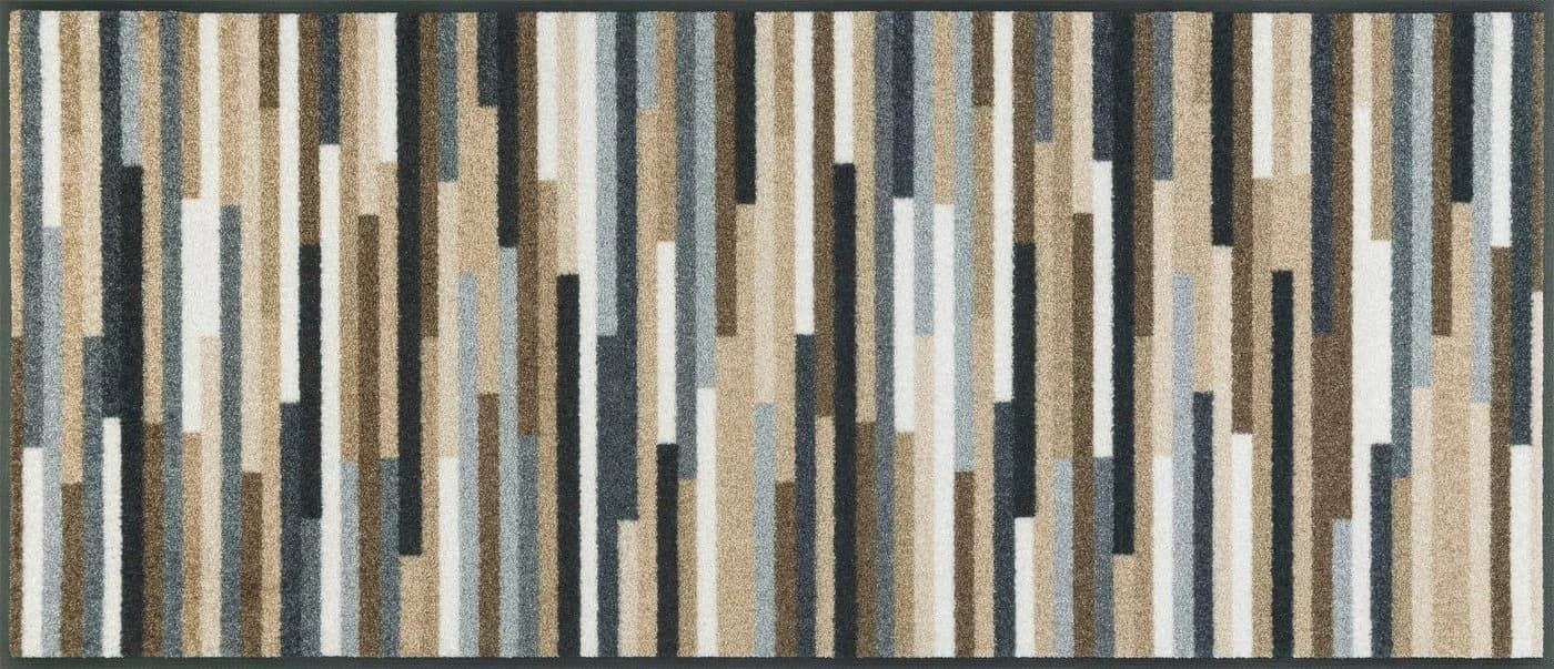 wash+dry by Kleen-Tex Teppich Mikado Stripes Beige Gestreift Rutschhemmend - Bild 2