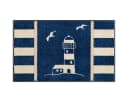wash+dry by Kleen-Tex Fußmatte Sea View Blau Leuchtturm Bild 1