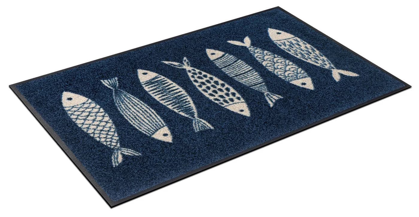 wash+dry by Kleen-Tex Fußmatte Fish Tango Blau - Bild 3