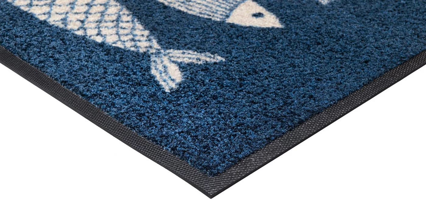 wash+dry by Kleen-Tex Fußmatte Fish Tango Blau - Bild 4