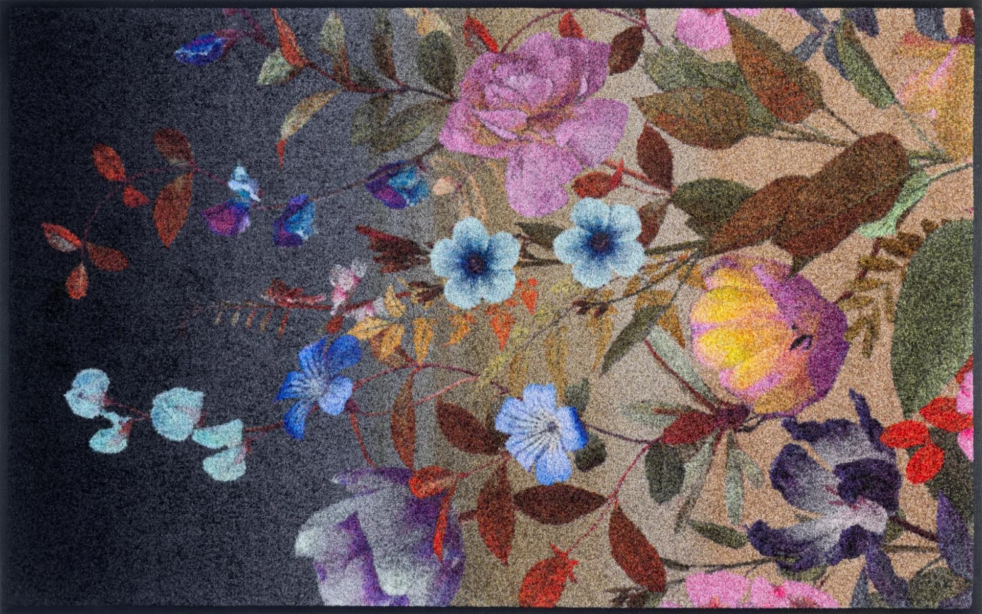 wash+dry by Kleen-Tex Teppich Midnight Blooms Bunt Polyamid