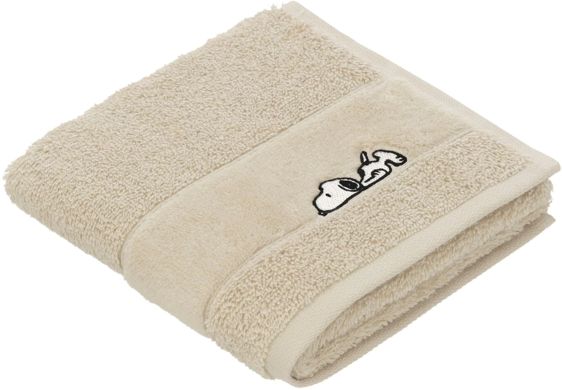 Gästetuch-Set SLEEPY SNOOPY Beige Baumwolle - Bild 4