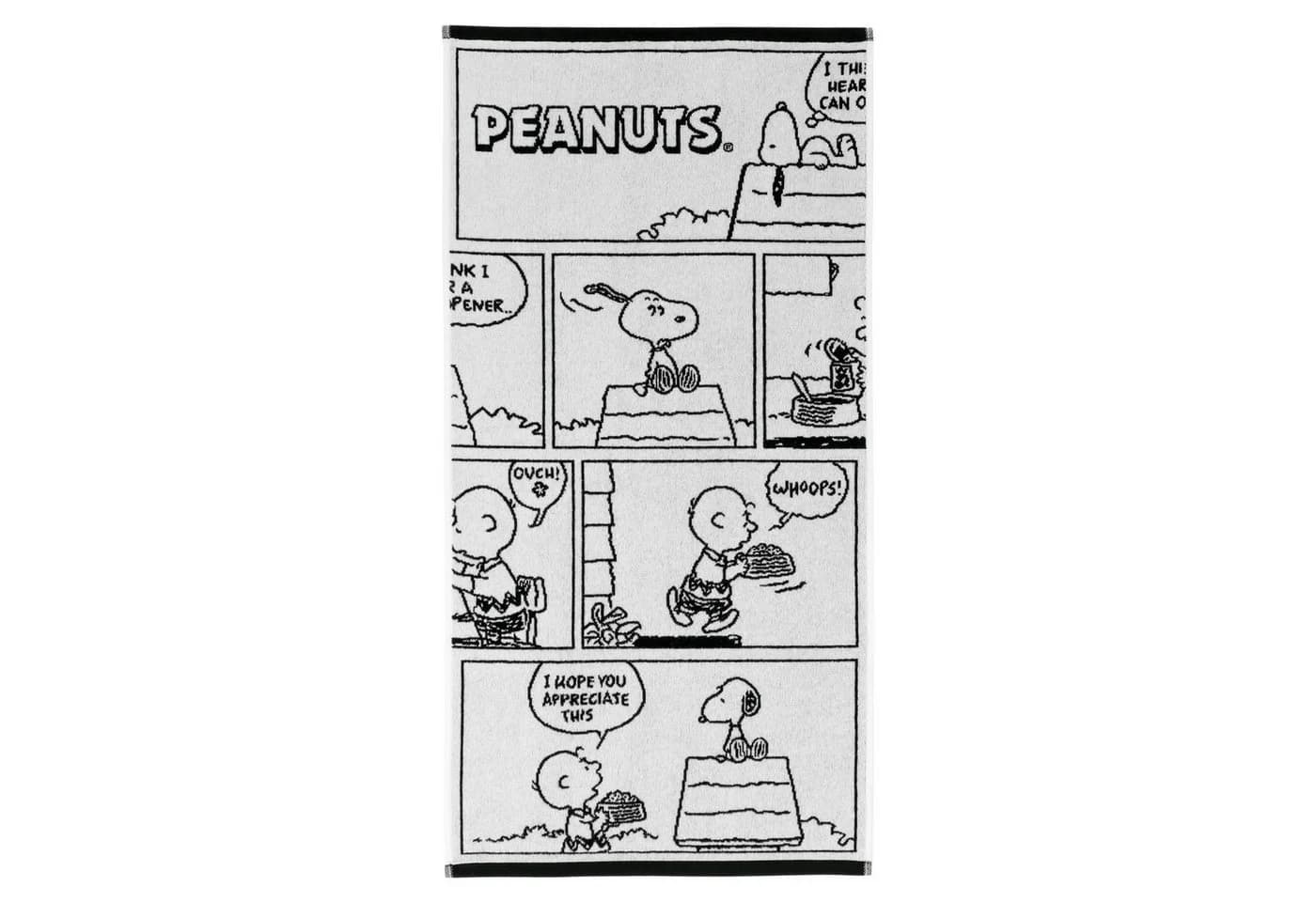 Vossen Handtücher PEANUTS Moments Frottier 100% Baumwolle Schwarz-Weiß - Bild 2
