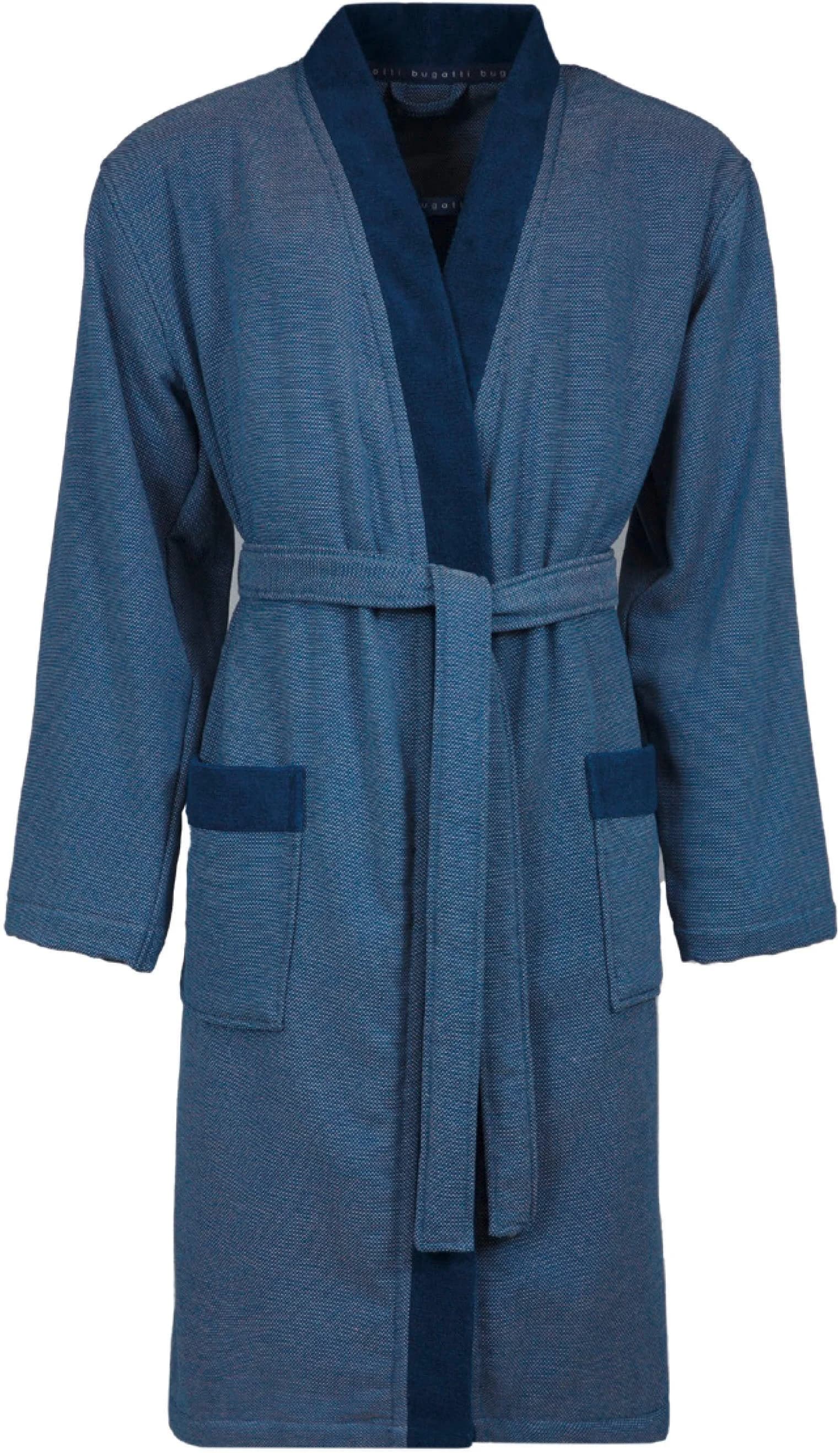 Herrenbademantel BUGATTI Francesco marine blau XL