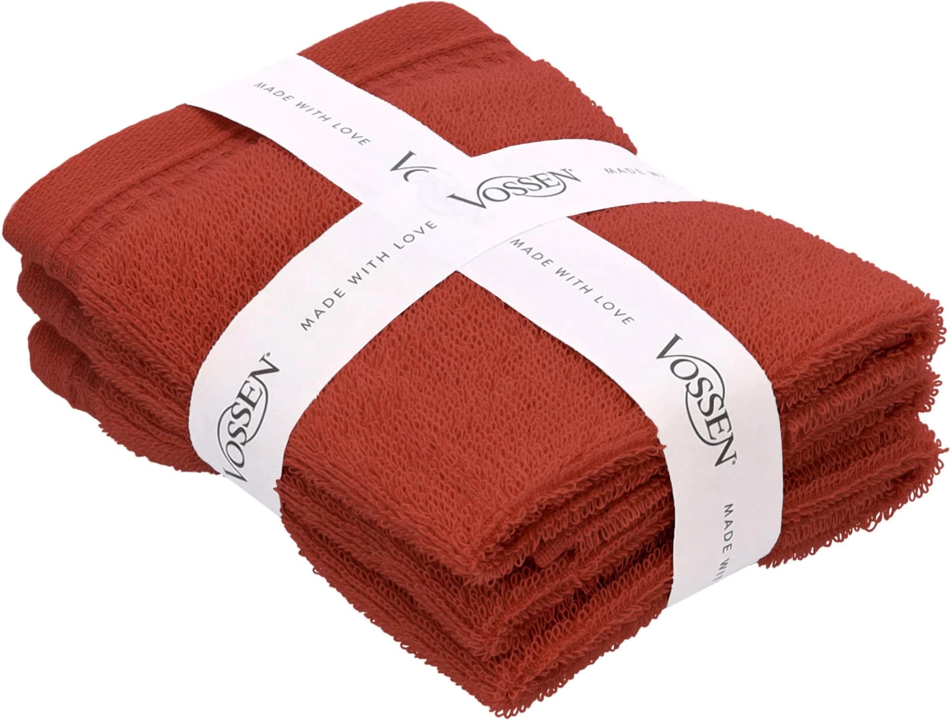VOSSEN Seiftuch Detox Time Rot 30x30cm Baumwolle
