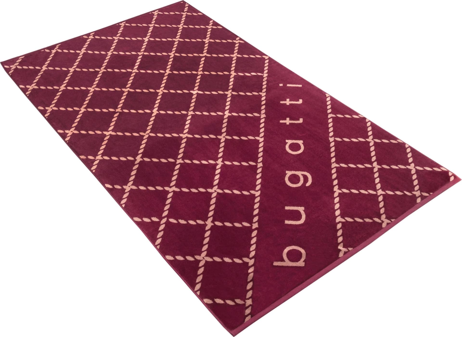 BUGATTI Angelo Strandtuch Burgundy Frotteevelours 100% Baumwolle