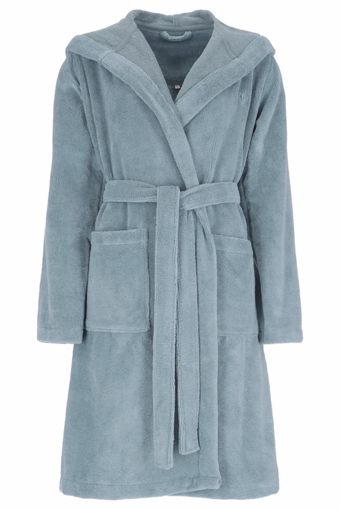BUGATTI Bademantel XL Blau Baumwolle Polyester