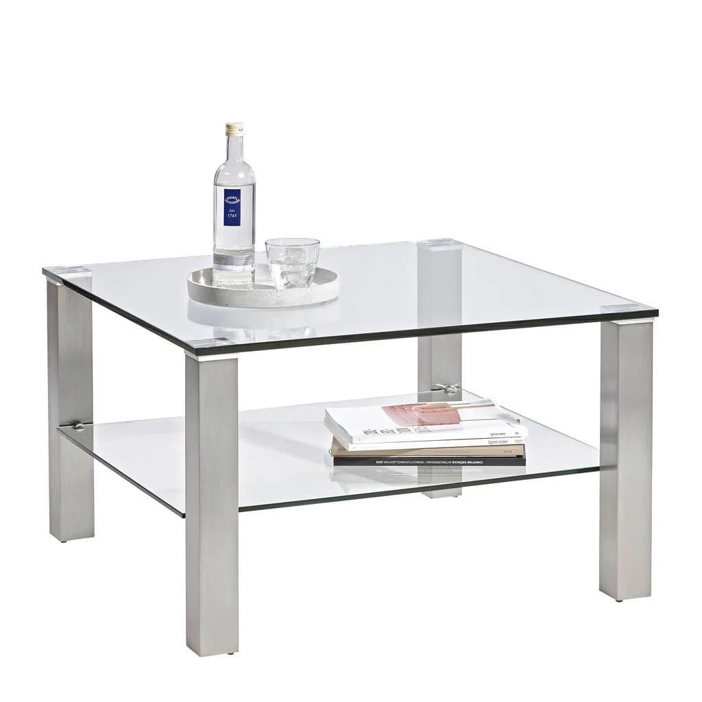 Novel Couchtisch Glas Metall Rechteckig