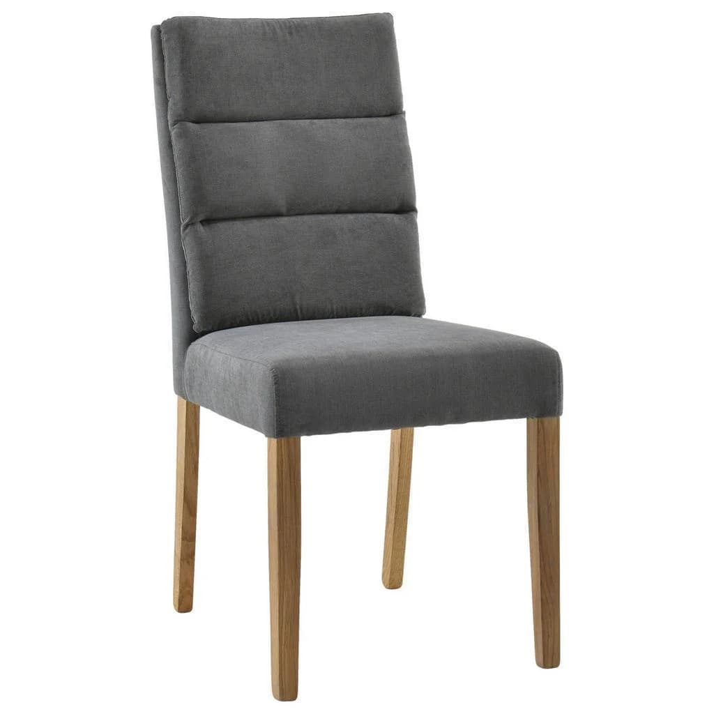 Cantus Stuhl Eiche Dunkelgrau Holz Textil Esszimmerstuhl