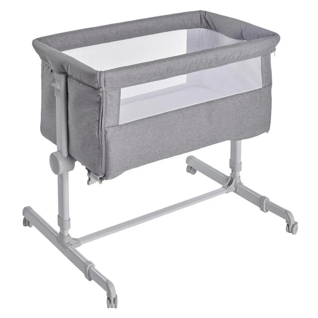 My Baby Lou Beistellbett Basic Grau Weiß Metall Kunststoff Textil Holzwerkstoff