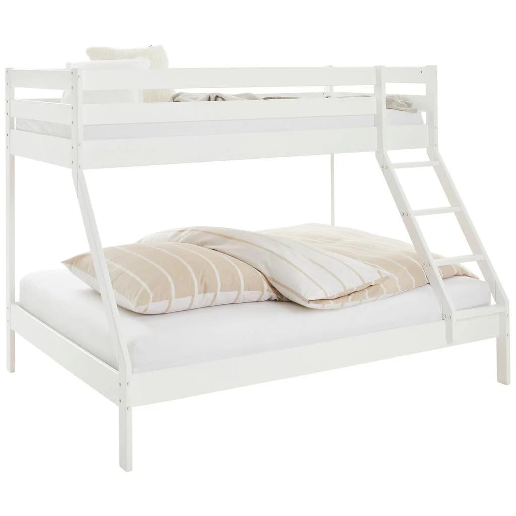 Linea Natura Etagenbett Weiß Buchenholz Massiv