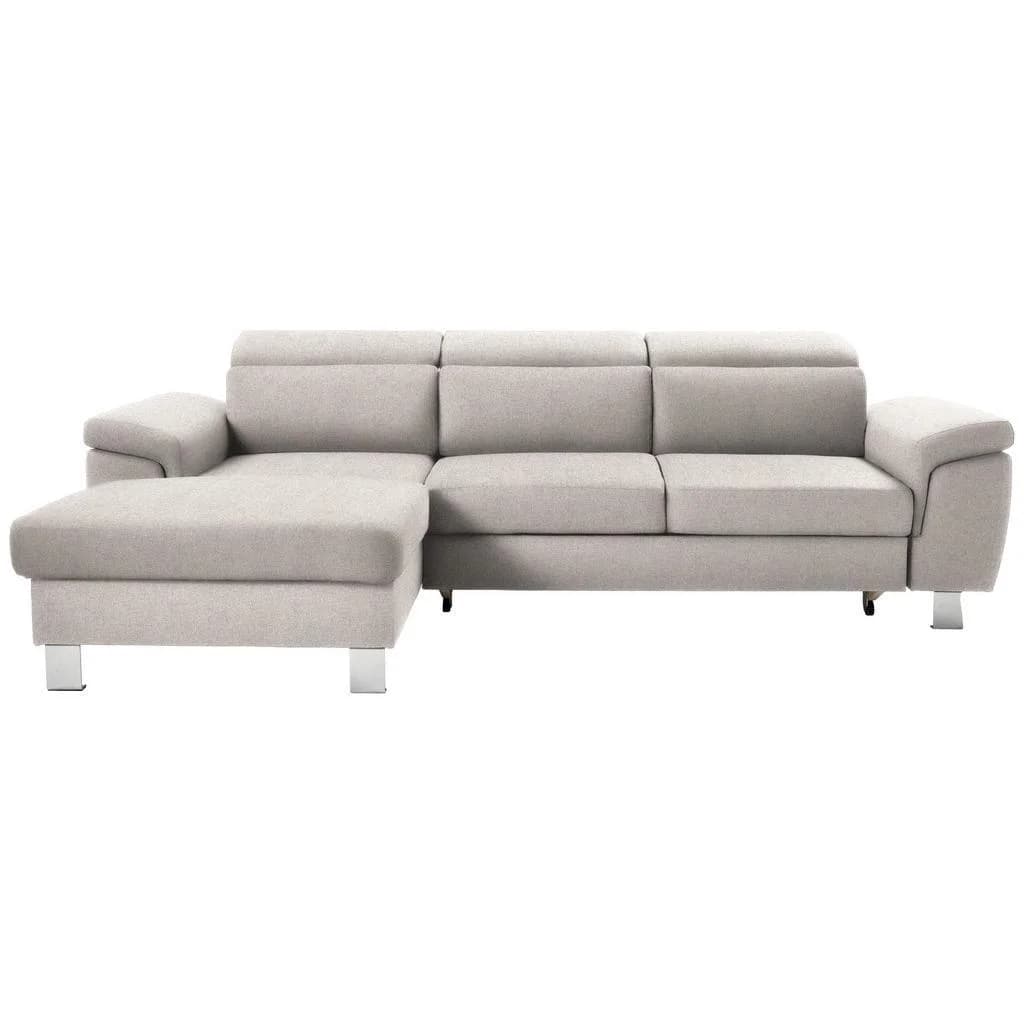 Xora Ecksofa L-Form Ecru mit Schlaffunktion & Bettkasten