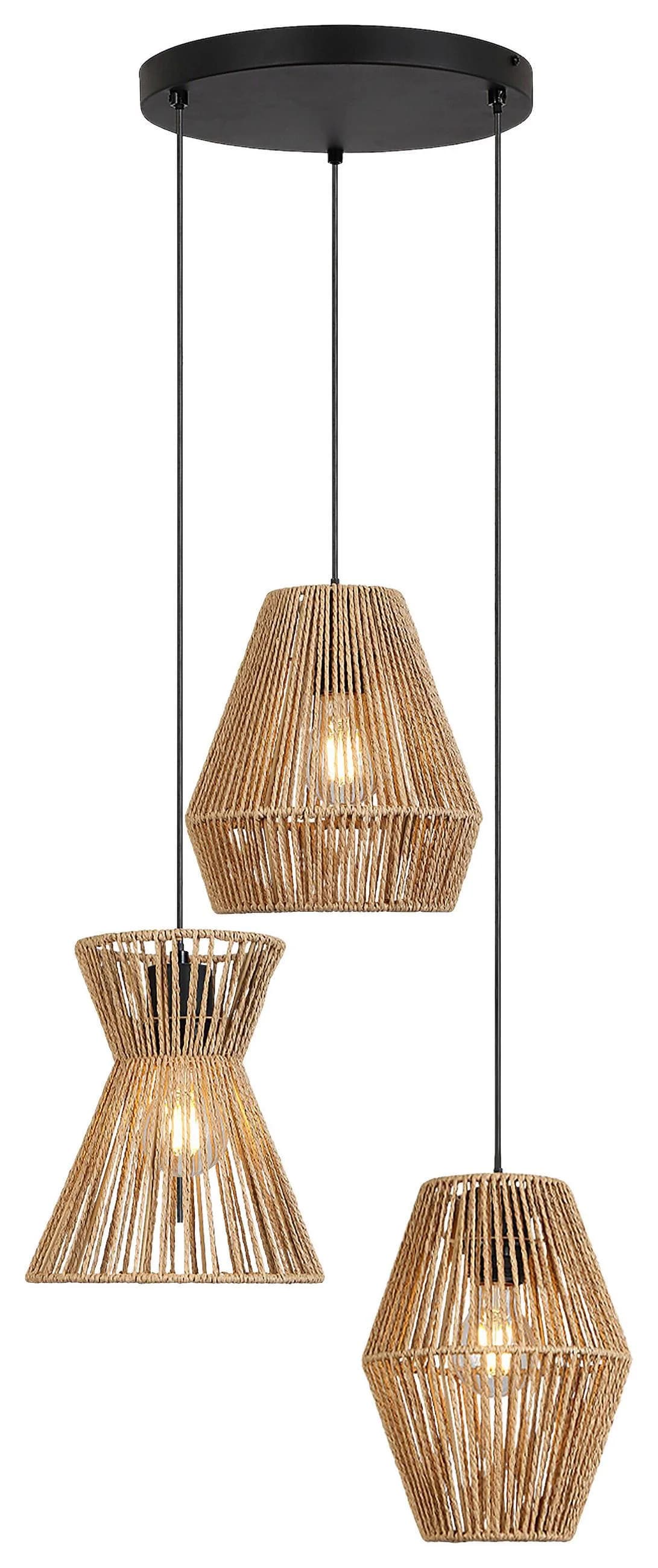 Hängeleuchte Naturm Naturfarben 25 Watt