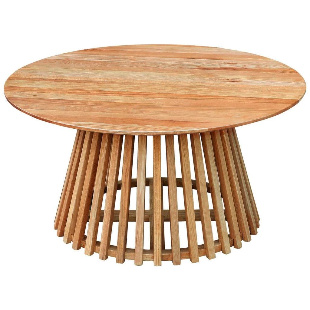Cantus Couchtisch Natur Eiche Massiv Rund