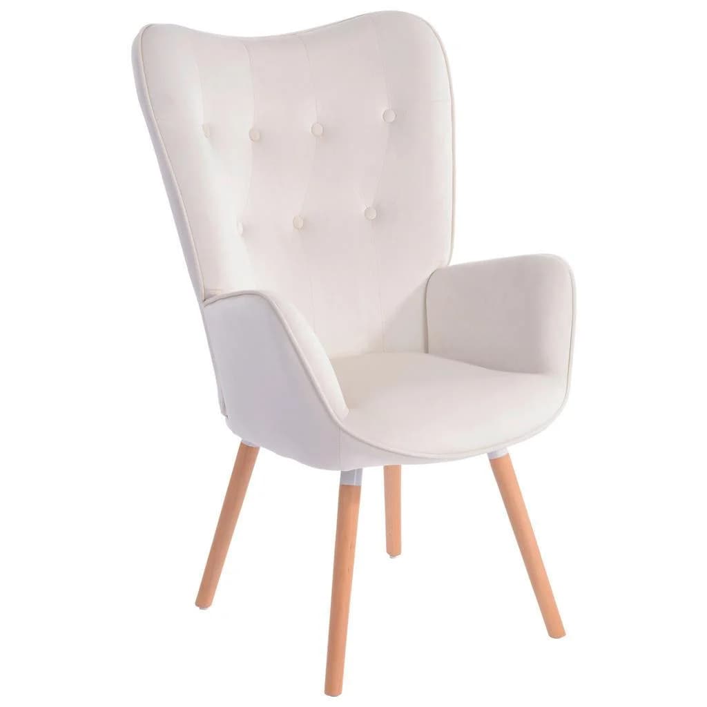 Ti'Me Sessel Creme Natur Textil Buche Polstersessel