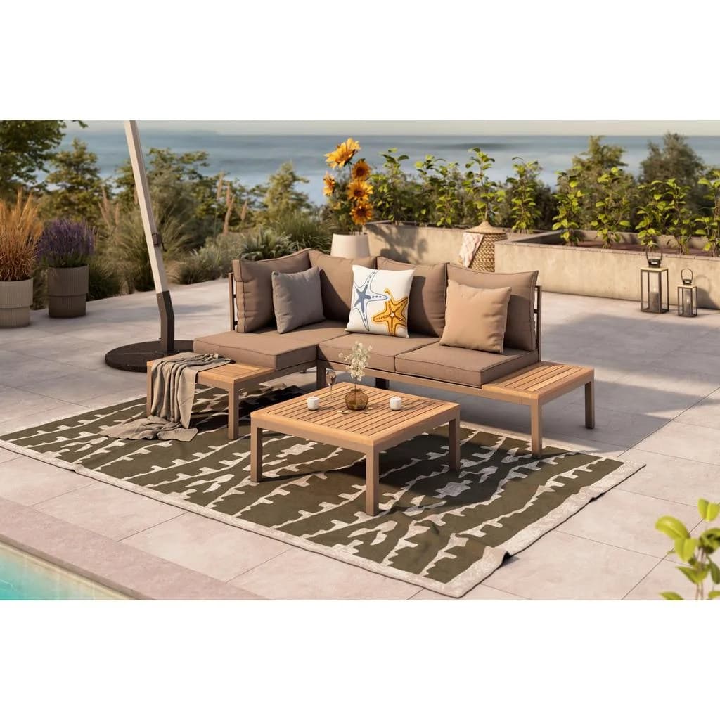 Ambia Garden Loungegarnitur Braun Akazie