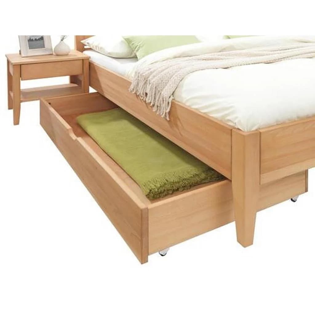 Linea Natura Bettkasten Buche Massiv 150x21x80 cm