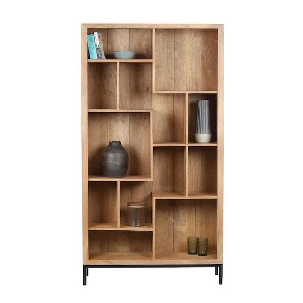 Livetastic Regal Natur Mangoholz 13 Fächer