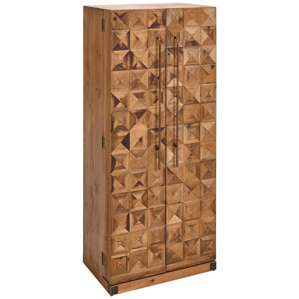 Landscape Barschrank Bombay Natur Tanne Massiv 8 Fächer 4 Schubladen