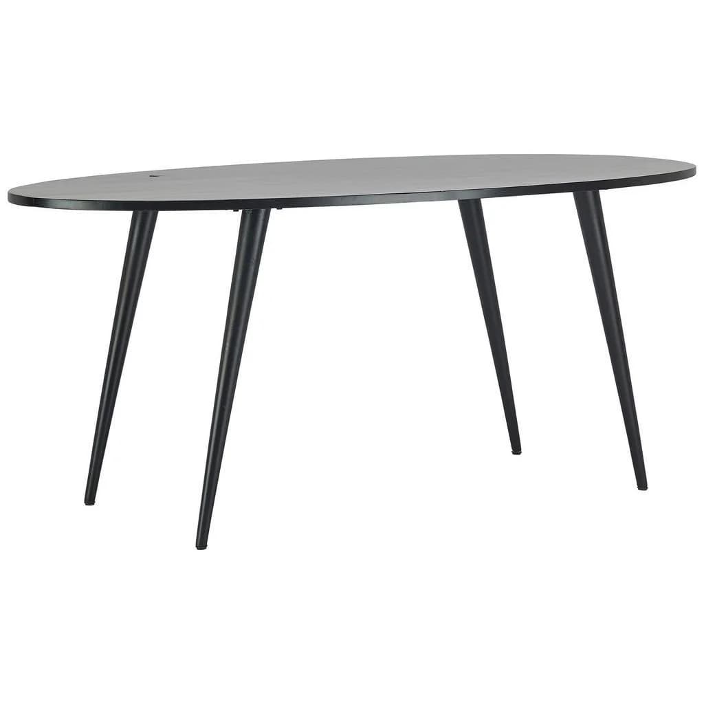 Mid.you Esstisch Schwarz Mango-Holz Metall Oval