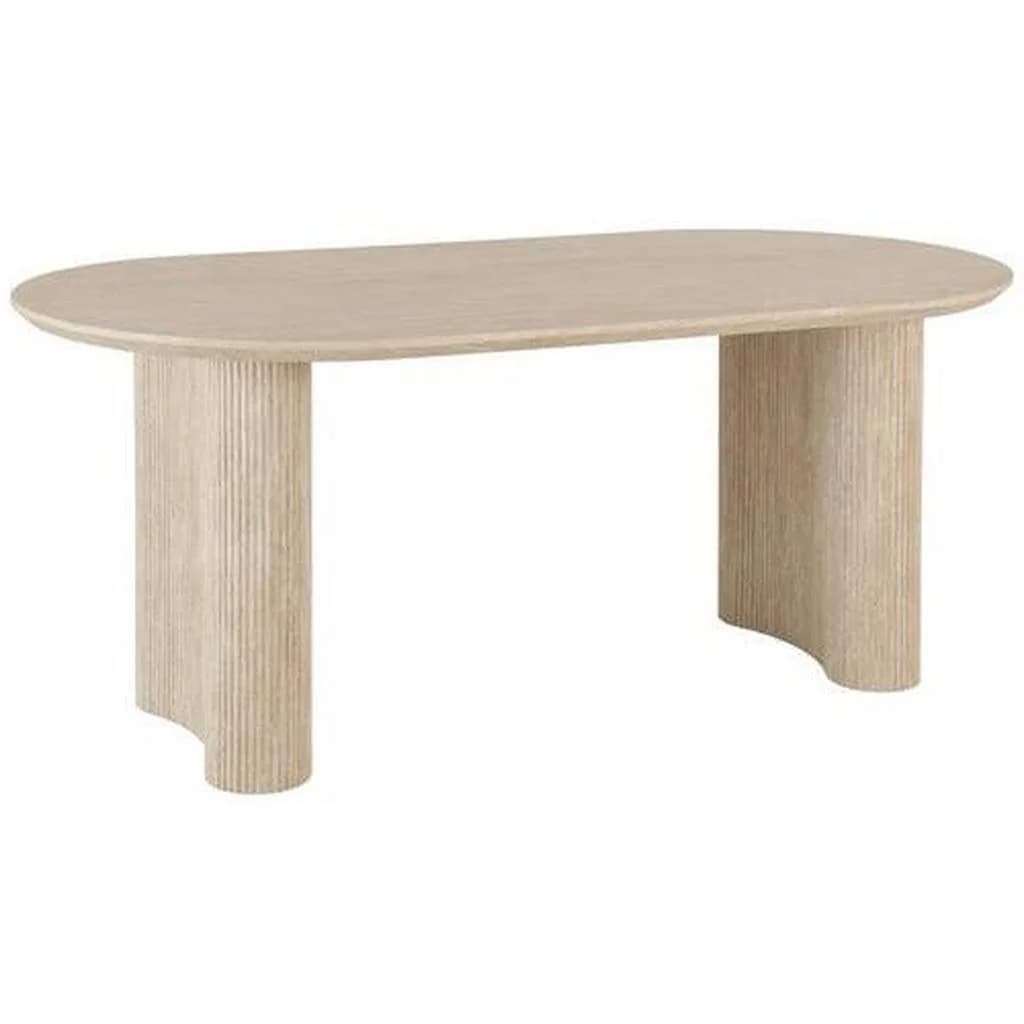 Mid.you Esstisch Eiche Oval Säule 180x75x90 cm