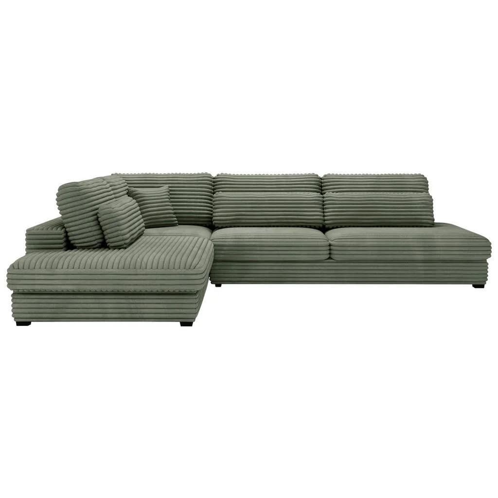 Livetastic Ecksofa Grün 5-Sitzer L-Form mit Ottomane