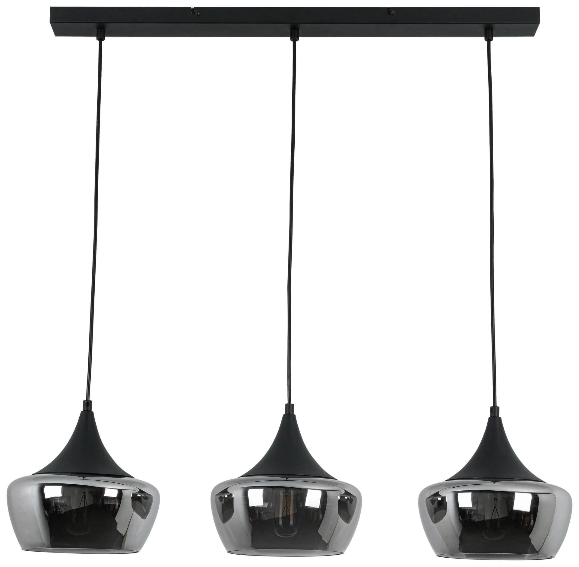 Hängeleuchte Nor Schwarz/Chrom max. 3x25 Watt