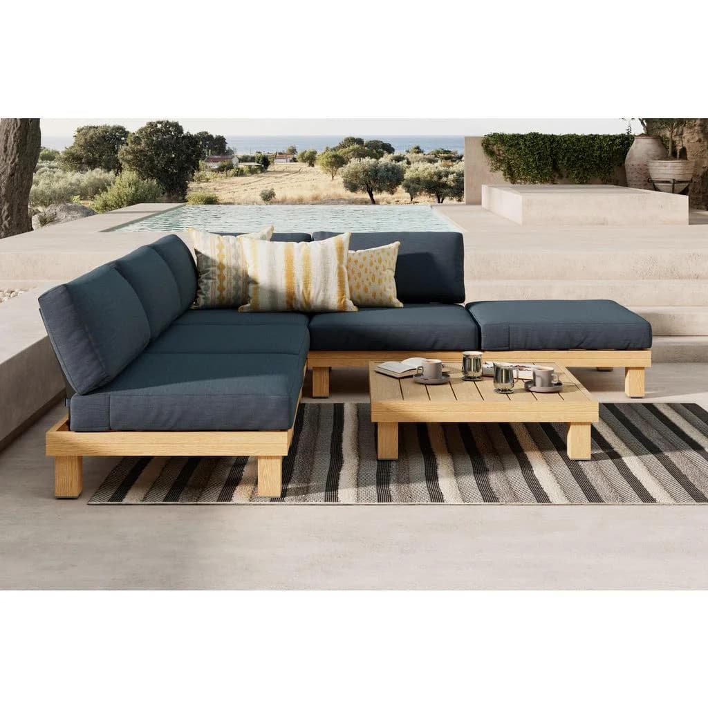 Ambia Garden Loungegarnitur Grau Aluminium 6-teilig