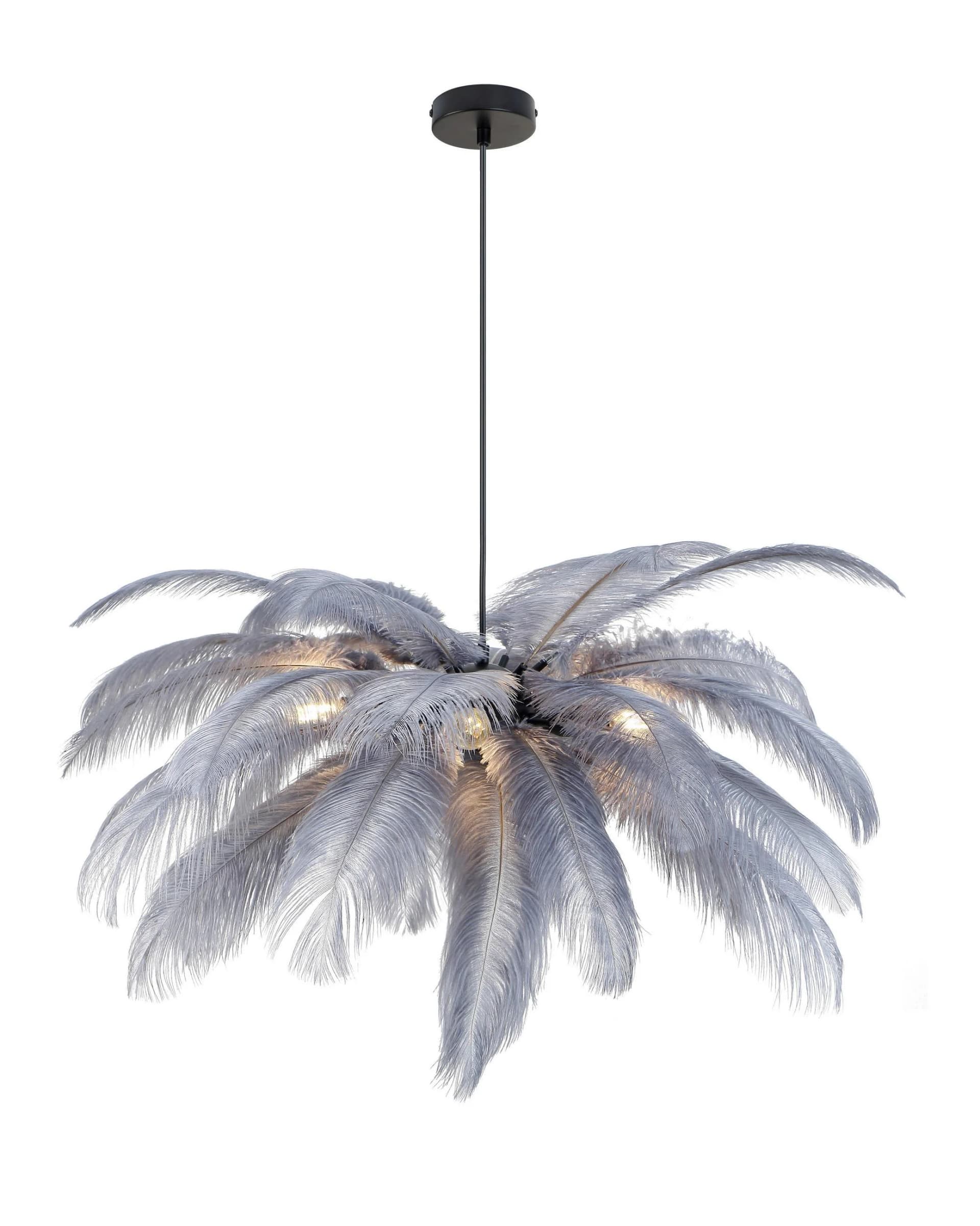 Hängeleuchte Fedi Grau/Schwarz max. 3 Watt
