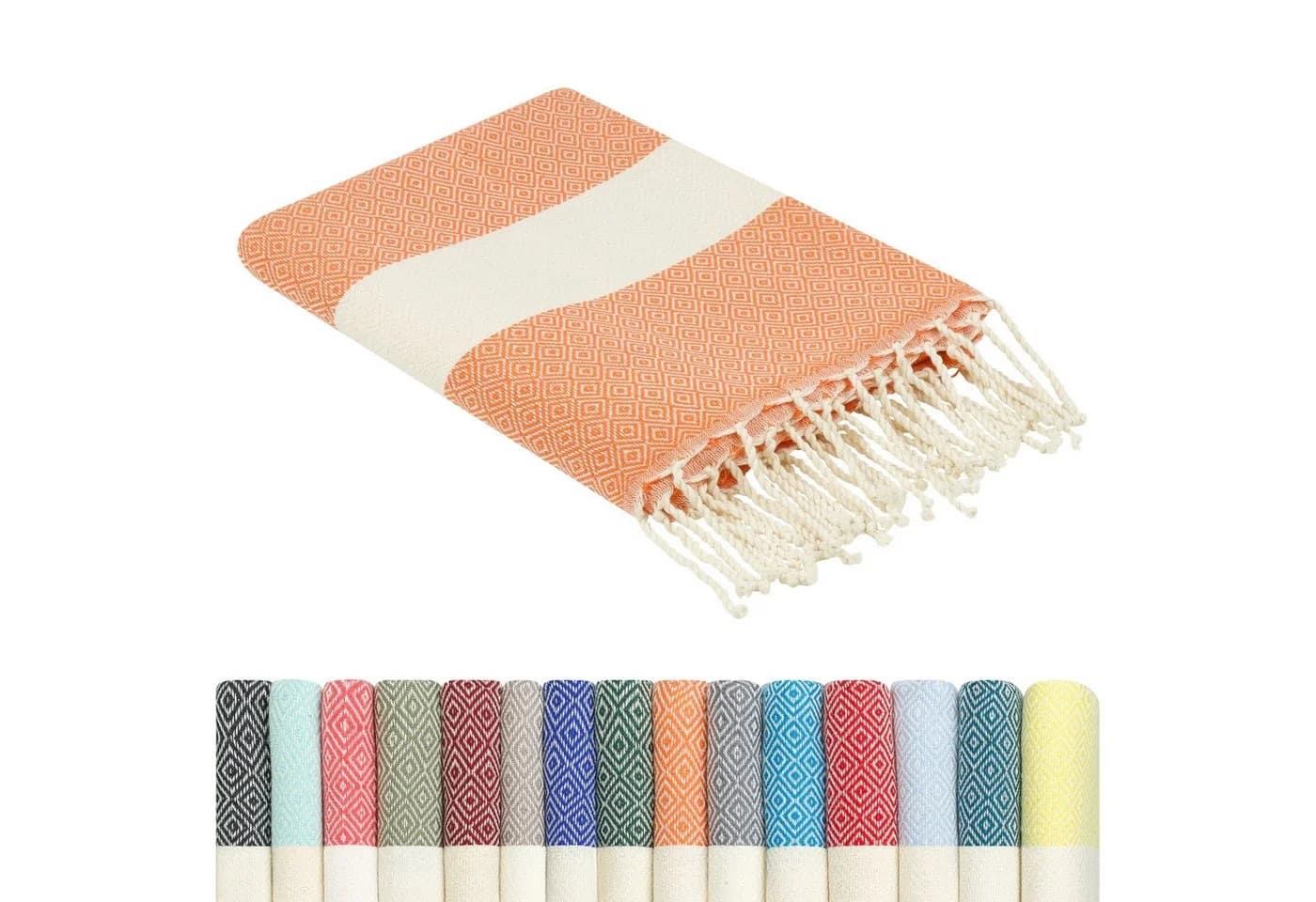 furora HOLIDAY Strandtuch Orange 100x200 cm Baumwolle - Bild 2