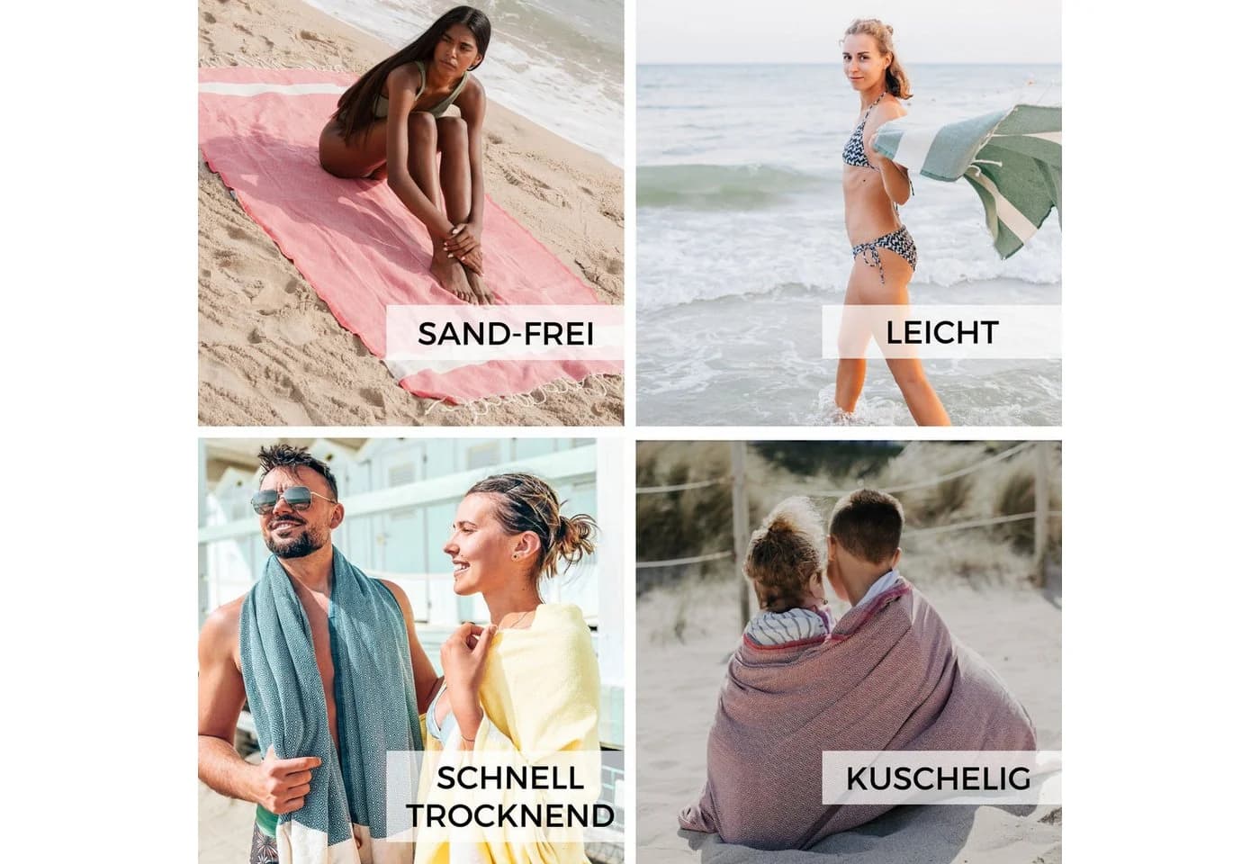 furora HOLIDAY Strandtuch Orange 100x200 cm Baumwolle - Bild 4