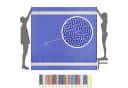 furora HOLIDAY Strandtuch XXL 200x200 cm Baumwolle Dunkelblau Premium Fouta Bild 2