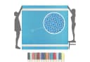 furora HOLIDAY Strandtuch XXL 200x200 cm Baumwolle Blau Bild 2