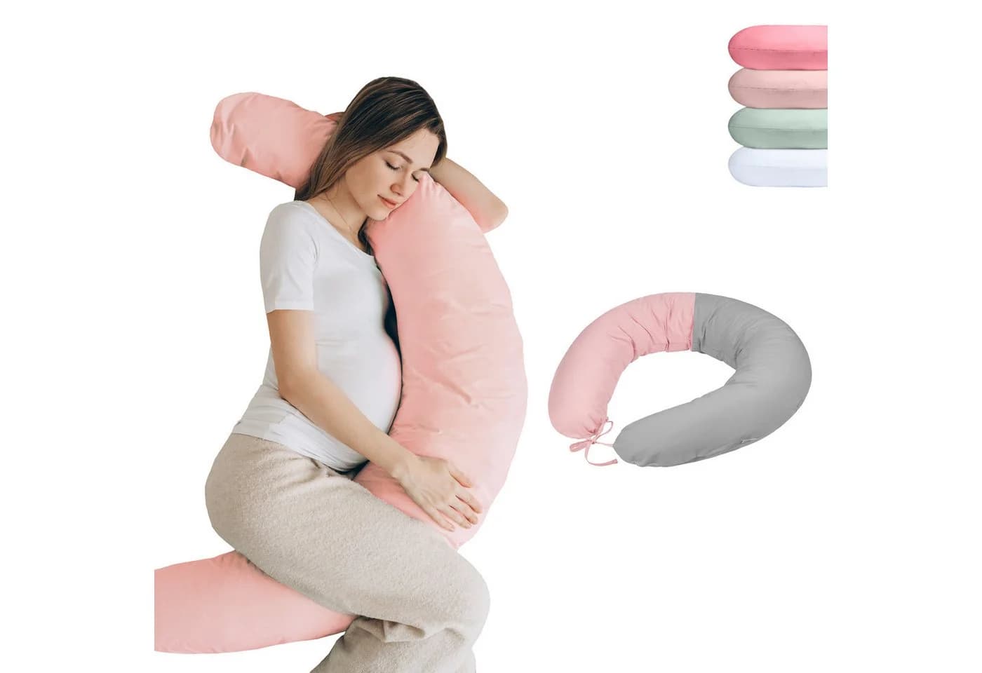 furora BABY Stillkissen XXL Rosa Atmungsaktiv Formbar - Bild 2